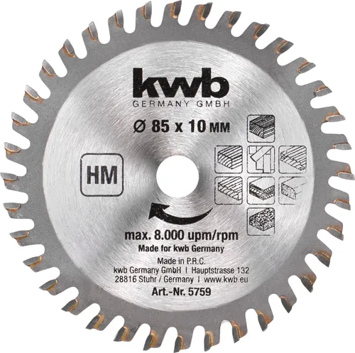 kwb 575905 circular saw blade 8.5 cm 3 pc(s)