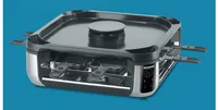 Severin Racletteofen RG 2379 Smokeless 8 Personen - Anzahl Personen: 8 - Funktionen: Display - Grill - Rutschfeste Füsse - Temperaturstufen einstellbar - Connect-System: Keine Angaben - Grillplatte: Keramikbeschichtet - Pfännchenablage: Ja