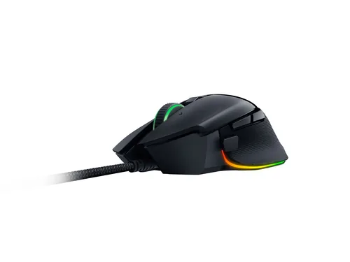 Razer Gaming-Maus Razer Basilisk V3 35K - Maus Features: Programmierbare DPI-Einstellung - Umschaltbare DPI-Auflösung - RGB-Beleuchtung - Seitliche Zusatztasten - Beleuchtung - Programmierbare Tasten - Scrollrad - Integrierter Speicher - Bedienungsseite: 