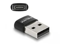 Delock USB 2.0 Adapter USB-A Stecker - USB-C Buchse - Detailfarbe: Schwarz - USB Standard: 2.0 (480 Mbps) - Winkelstecker: Nein - Steckertyp Seite B: USB-C Buchse - Besondere Eigenschaften: Keine - Steckertyp Seite A: USB-A Stecker