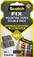 Scotch Montagequadrate Scotch-Fix, 12.7 mm x 12.7 mm, Grau - Breite: 12.7 mm - Länge: 0.0127 m - Verpackungseinheit: 1 Stück - Detailfarbe: Grau - Klebehaftung: Stark haftend - Art: Montagestreifen