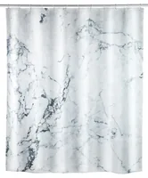 Wenko Duschvorhang Onyx 180 x 200 cm, Grau/Weiss - Breite: 180 cm - Höhe: 200 cm - Detailfarbe: Weiss - Grau - Produkttyp: Duschvorhang - Detailmaterial: Polyester (PES) - Grundmaterial: Polyester (PES)