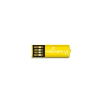 MediaRange USB Nanostick 16GB m. Klammerfunktion gelb