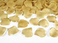 Partydeco Streudeko Rosenblüten 100 Stück, Gold - Motiv: Hochzeit - Material: Stoff - Detailfarbe: Gold