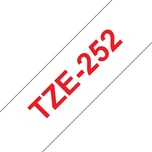 BROTHER P-Touch TZE-252 red on white 24mm