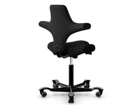 HÅG Bürostuhl Capisco 8106 Schwarz - Produkttyp: Bürostuhl - Material Bezug: Polyester - Armlehnen: Nein - Material Fuss: Aluminium - Rückenart: Polsterrücken - Rollenart: Universalrollen