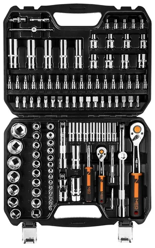 Socket wrenches 1/4, 1/2, set of 110 pcs, CrV