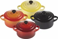 4x1 Le Creuset Mini Braeterset m.Deckel 10x5cm, Feuer u. Flamme