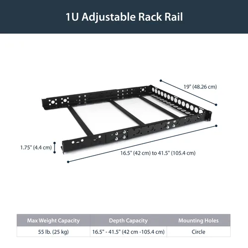 UNIVERSAL SERVER RACK RAILS .