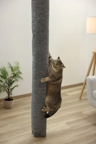 Kerbl Kratzstamm Carpet 16 x 240 cm, Grau - Produkttyp: Kratzstamm - Tierart: Katze - Detailfarbe: Braun - Höhe: 240 cm - Anzahl Liegeplätze: 0 ×