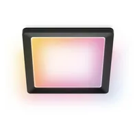 WiZ Quadratische Panelleuchte 17 W schwarz - Lampensockel: Keine - Farbtemperatur Kelvin: 2200 bis 6500 K - Aussenanwendung: Nein - Gesamtleistung: 17 W - Leuchten Kategorie: Deckenleuchte - Lichtfarbe: Tageslichtweiss (Kaltweiss) - Warmweiss
