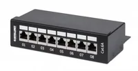 INTELLINET 8-Port Cat6a Patchpanel FTP Desktop schwarz