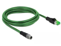 DELOCK Netzwerkkabel M12 4 Pin D-kodiert > RJ45 St PVC 2m