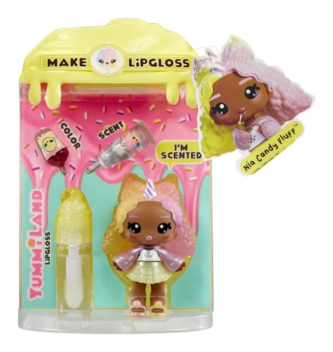 Yummiland Lip Gloss Doll Serie 2 - Nia Candy Fluff, Puppe