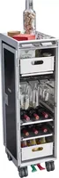 diaqua® Bartrolley Flugzeug Anthrazit, 30.1 x 103 cm - Tiefe: 40.5 cm - Breite: 30.1 cm - Höhe: 103 cm - Detailmaterial: Kunststoff - Aluminium - Grundmaterial: Metall
