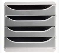 EXACOMPTA Schubladenbox grau 310041D 4 Fächer
