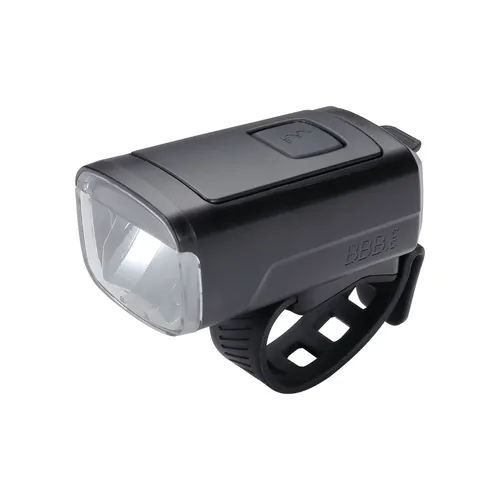 BBB Velolampe Frontlicht Stud50 Strap 200, 4 Modi - Betriebsart: Akkubetrieb - Lichtfarbe: Weiss - Montageart: Schraubklemme - Leuchten Kategorie: Vorderlicht - Leuchtmittel: LED - Lichtstärke: 200 lm