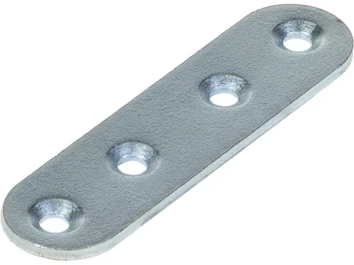STRUCT Verbindungsplatte 57 x 15 mm - Material: Stahl - Verpackungseinheit: 1 Stück - Oberfläche: verzinkt blau - Produkttyp: Verbinder