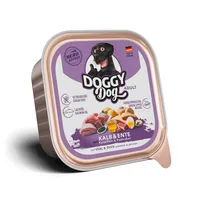 DOGGY Dog Nassfutter DoggyDog Schale Kalb, Ente Adult 150 g - Tierbedürfnis: Kein besonderes Bedürfnis - Geschmacksrichtung: Kalb - Zertifikate: Keine Zertifizierung - Fleischsorte: Kalb - Packungsgrösse: 150 g - Futtereigenschaft: Getreidefrei - Ohne kün