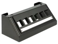 Delock Gehäuse Keystone 6-Port Tischmontage-Leerpanel - Montage: Desktop - Leistungskategorie Cat.: Ohne - Serie: Standard - E-Nr.: 0 - Typ: Gehäuse - Bauform: Leergehäuse