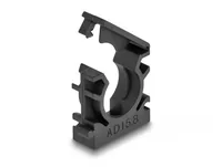 Delock Kabelschlauchhalter mit Verschlussclip 15,8 mm 8 Stück schwarz