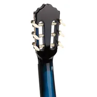 MAX Konzertgitarre SoloArt Set Blau - Griffbrett: Ahorn - Decke: Linde - Decke massiv: Nein - Gitarrengrösse: 4/4 - Mensur: 65 cm - Ausführung: Rechtshänder