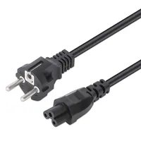 Manhattan 354172 Stromkabel Schwarz 1 m CEE7/7 IEC C5