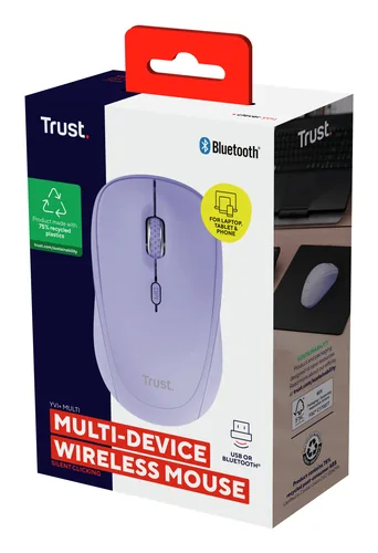 Trust Yvi+ mouse Universale Ambidestro RF senza fili + Bluetooth Ottico 1600 DPI