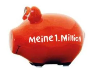 G. Wurm Spardose Meine 1. Million 12.5 x 9 x 9 cm - Produkttyp Geschenke: Spardosen - Motiv: Geldtopf - Breite: 12.5 cm - Höhe: 9 cm - Länge: 9 cm