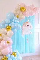Partydeco Faltbare Pinata Einhornkopf, 41 x 48 x 10 cm - Motiv: Einhorn - Detailfarbe: Mehrfarbig