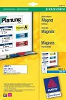 Avery Zweckform Magnet-Schilder 78 x 28 mm, 5 Blatt - Klebehaftung: Keine - Drucker Kompatibilität: Inkjet - Anzahl Blatt: 5 × - Papierformat: A4 - Anzahl Etiketten: 90 - Etikettentyp: Universal-Etiketten