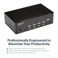 STARTECH.COM KVM Switch HDMI 4 Port - 4K 30 Hz - KVM Extender fr HDMI - KVM HDMI Umschalter