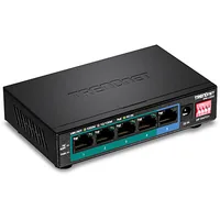 TRENDnet Switch 5-port Gbit PoE long range 200m 32W Metall