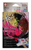 Talens Aquarellfarbe Koi Pocket Field Metallic Fluo 24 Näpfchen - Art: Aquarellfarbe - Detailfarbe: Mehrfarbig - Set: Ja - Verpackungseinheit: 1 Stück