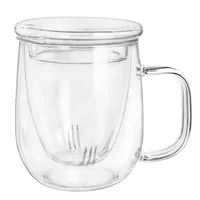 Creano Teeglas All in one 450 ml, 1 Stück, Transparent - Material: Borosilikatglas - Tassen Typ: Teetasse - Ausstattung: Glasfilter - Detailfarbe: Transparent - Volumen: 450 ml