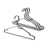 Brabantia Kleiderbügel Linn 4 Stück, Schwarz - Material: Aluminium - Detailfarbe: Schwarz - Verpackungseinheit: 4 Stück