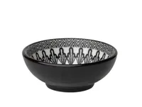 Lunasol Schale Basic Levante Ø 7.8 cm, 6 Stück, Schwarz/Weiss - Material: Porzellan - Unterteilungsmöglichkeit: Nein - Detailfarbe: Schwarz - Set: Ja - Form: Rund