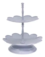 Chic Antique Etagere mit 2 Etagen 25 cm, Himmelblau - Produkttyp: Etagere - Materialtyp: Metall - Material: Eisen - Detailfarbe: Himmelblau - Anzahl Etagen: 2 × - Stapelbar: Nein