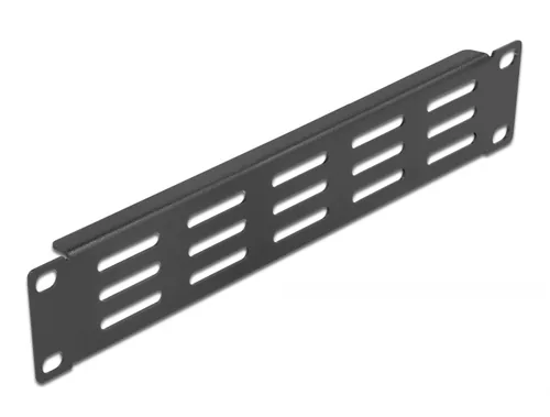 Delock Netzwerkschrank Panel 1HE mit Lüftungsschlitzen 10 - Detailfarbe: Schwarz - Zubehörtyp: Panel