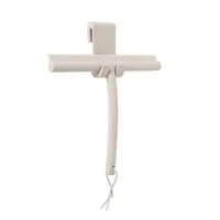 Blomus Duschabzieher Vipo inkl. Haken Beige - Wischbreite: 24 cm - Faltbar: Nein - Detailfarbe: Beige - Detailmaterial: Silikon - Grundmaterial: Kunststoff - Aufhängevorrichtung: Ja