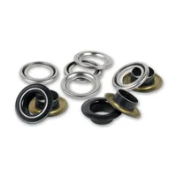 Prym Ösen mit Scheiben, 8 mm Schwarz, Silber - Verpackungseinheit: 32 Stück - Detailfarbe: Silber - Schwarz - Produkttyp: Ösen