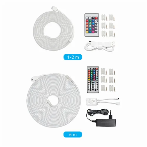 Vention Silicone Neon LED strip with remote control, 12V, 2m