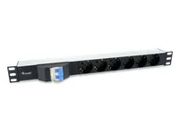 Equip 19 Steckdosenleiste CEE77 90->6xSchuko2P LS Alu.