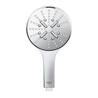 GROHE Handbrause Rainshower Smartacitve 130 Chrom - Material: Edelstahl - Farbe Siebplatte: Grau - Wassersparend: Nein - Anschluss: 1/2 - Anzahl Strahlarten: 3 - Farbe: Chrom