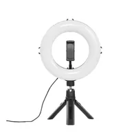 Hama Ringlicht SpotLight Smart 80 II - Farbtemperatur Kelvin: 5500 K - 2100 K - 3000 K - Lichtfarbe: Tageslichtweiss (Kaltweiss) - Neutralweiss - Warmweiss - Leuchtenfarbe: Schwarz