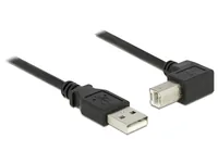 Delock USB 2.0-Kabel  USB A - USB B 0.5 m - Kabeltyp: Anschlusskabel - Detailfarbe: Schwarz - USB Standard: 2.0 (480 Mbps) - Länge: 0.5 m - USB Anschluss 2 (Endgerät): USB B - Geschlecht Anschluss 2 (Endgerät): Male (Stecker)