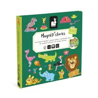 Janod Beschäftigungsspielzeug Magnetistories Afrikanische Tiere - Altersempfehlung ab: 3 Jahren - Material: Pappe - Eigenschaften: Keine Eigenschaft - Zertifikate: Keine Zertifizierung - Detailfarbe: Grün - Mehrfarbig