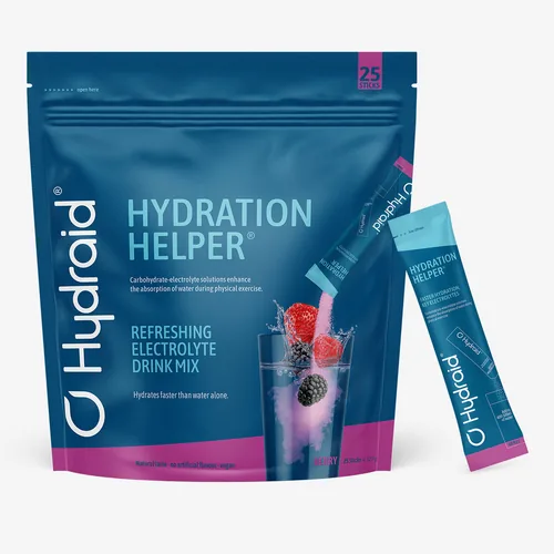 Hydraid Pulver Electrolyt Sportgetränk Beeren 12.9 g - Produktionsland: Deutschland - Anwendungszweck: Energie - Einnahme: Während Aktivität - Gewicht pro Einheit: 12.9 g - Verpackungseinheit: 25 Stück - Sportart: Alle Sportarten