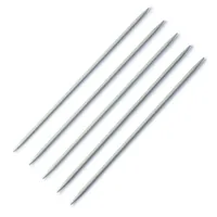 Prym Strumpfstricknadel Grau 4 mm x 20 cm, Karte 5 Stück - Material: Aluminium - Produkttyp: Strumpfstricknadel