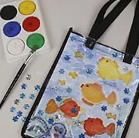 Creativ Company Tasche aus Vliesstoff mit durchsichtigem Einschub - Packungsgrösse: 1 Stück - Motiv: Ohne Motiv